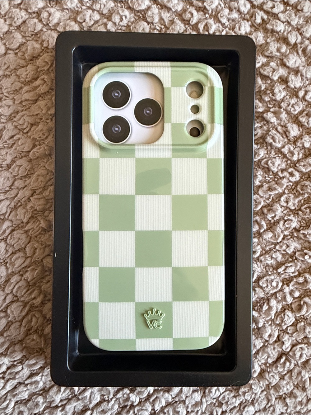 Velvet Caviar | Pistachio Vibe Checkered Case